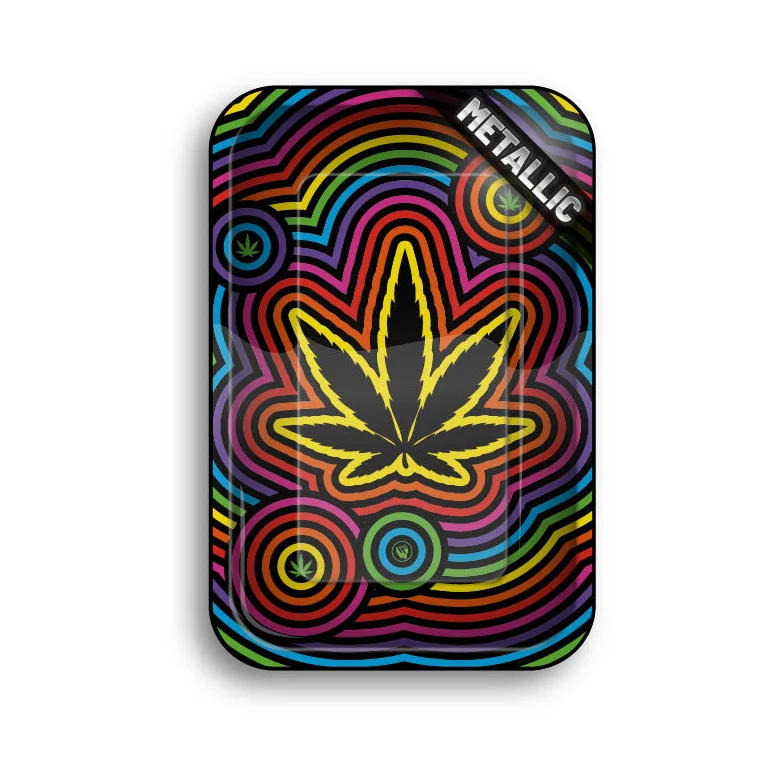FireFlow Rolling Tray M «Circle Leaf» 27.5 × 17.5 cm (4 Stk.)