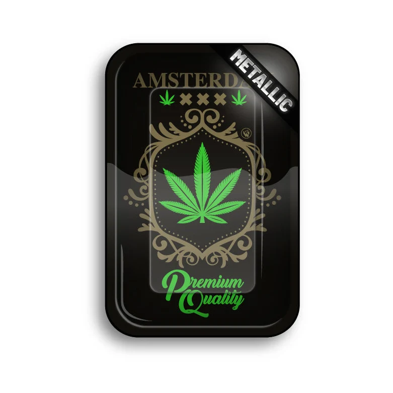 FireFlow Rolling Tray M «Adam Leaf Gold» 27.5 × 17.5 cm (4 Stk.)
