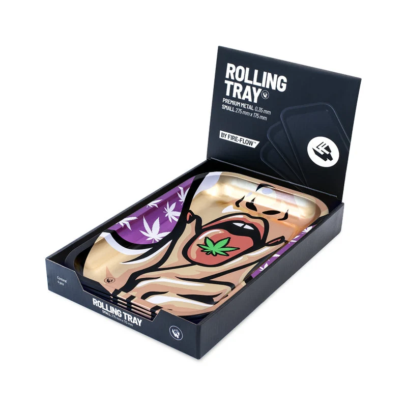 FireFlow Rolling Tray M «420 Girl 1/4» 27.5 × 17.5 cm (4 Stk.)