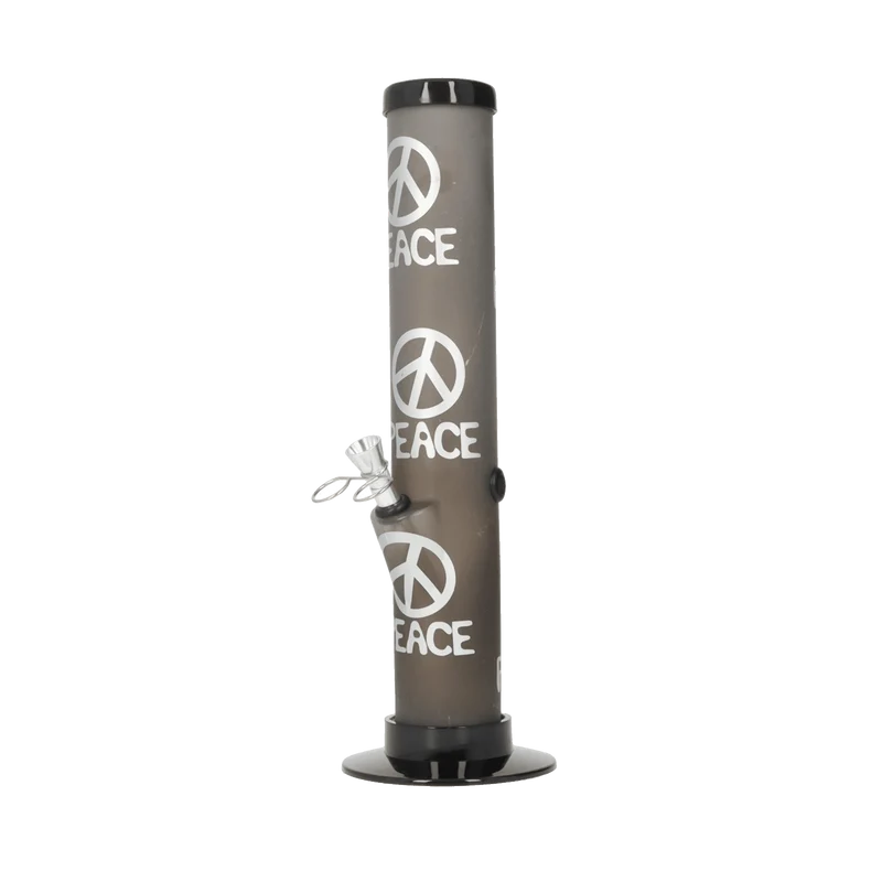 Dreamliner Acrylbong Schwarz, Peace, 33cm, Ø 50 mm