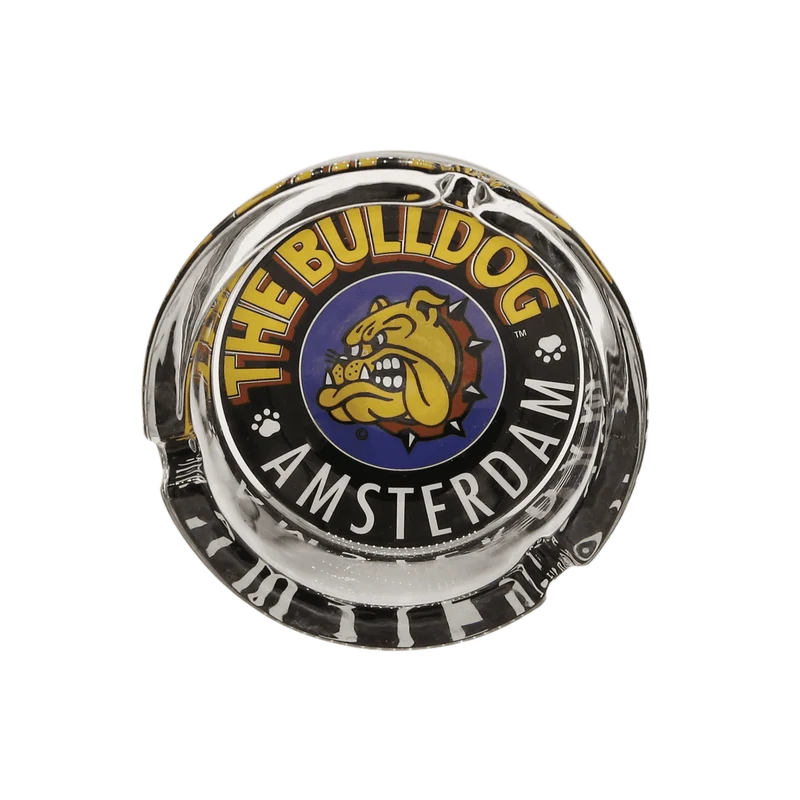 Bulldog Aschenbecher Glas bunt Ø 10cm