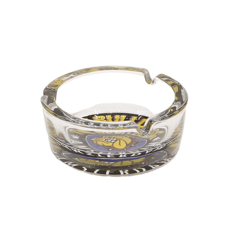 Bulldog Aschenbecher Glas bunt Ø 10cm