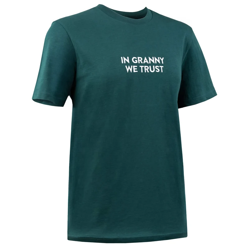 Grannys Weed T-Shirt „In Granny We Trust“ – Dunkelgrün