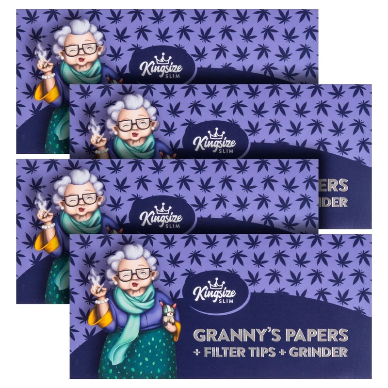 Granny’s All-in-One Long Papers Set – Zellstoff + Tips + Grinder Card