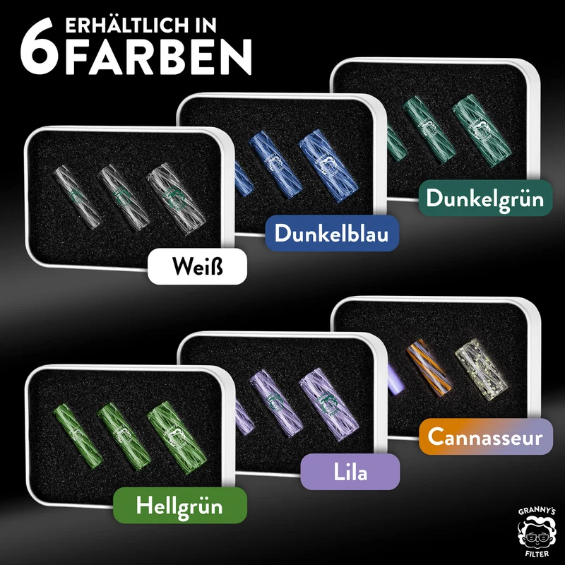 Glas Tips Filter Set – 8 mm, 10 mm & 12 mm | wiederverwendbar