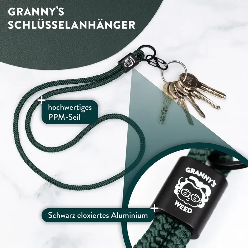 Granny’s Schlüsselanhänger – Fair, Handgefertigt mit hochwertigem PPM-Seil
