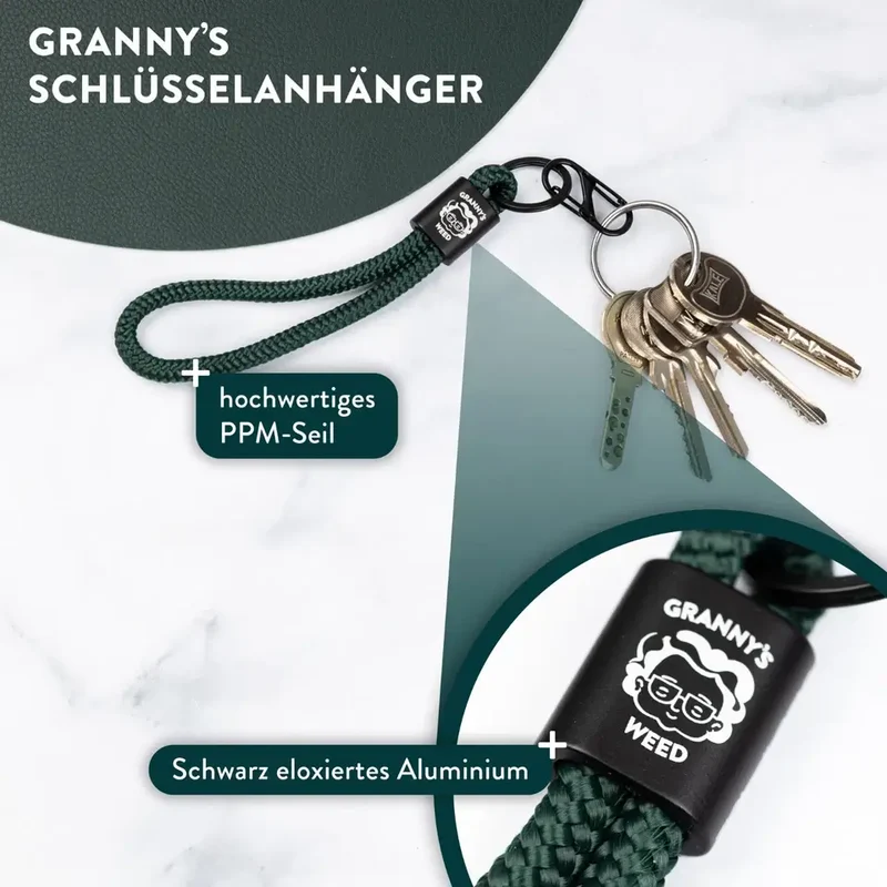 Granny’s Schlüsselanhänger – Fair, Handgefertigt mit hochwertigem PPM-Seil