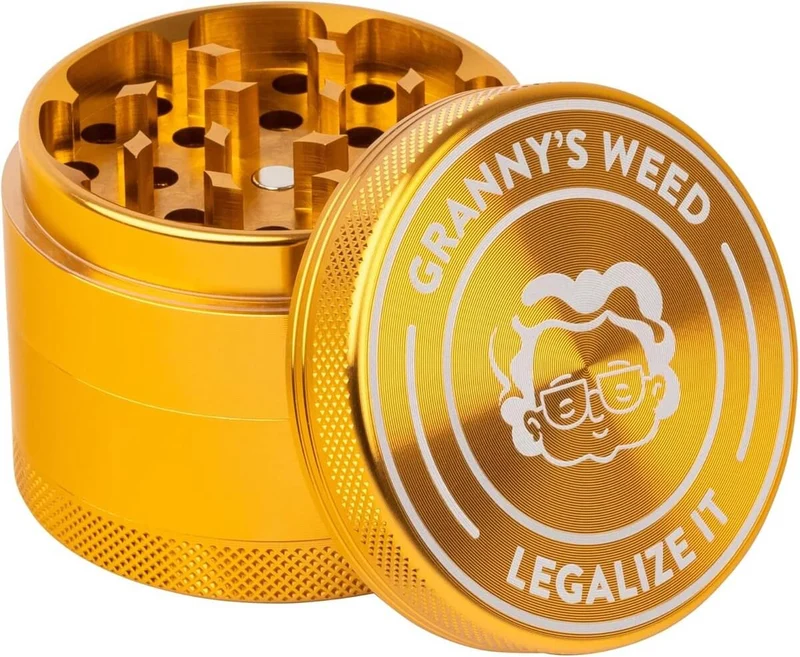 Aluminium Grinder 55 mm – 4-teilig mit Pollensieb