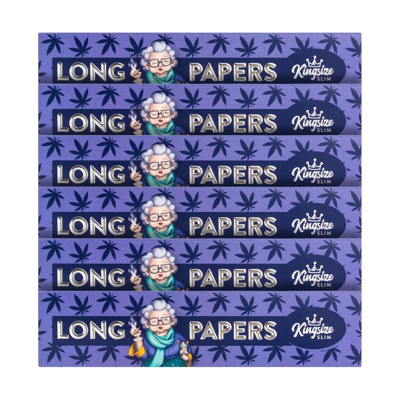 Granny's Slim Long Papers | Zellstoff 45 mm | Lila