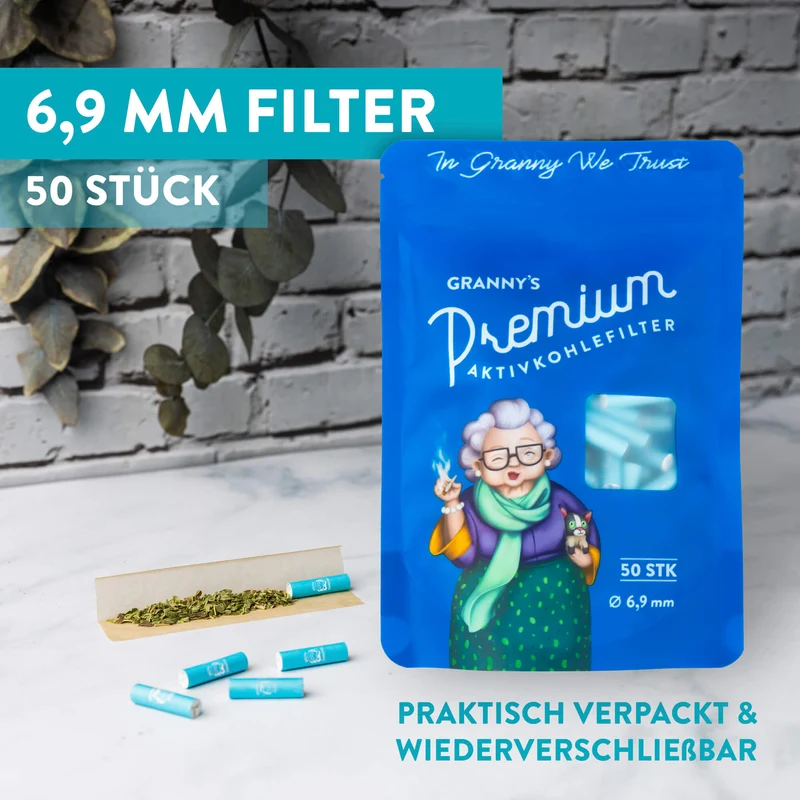 Aktivkohlefilter 7 mm – Vegane Slim Filter