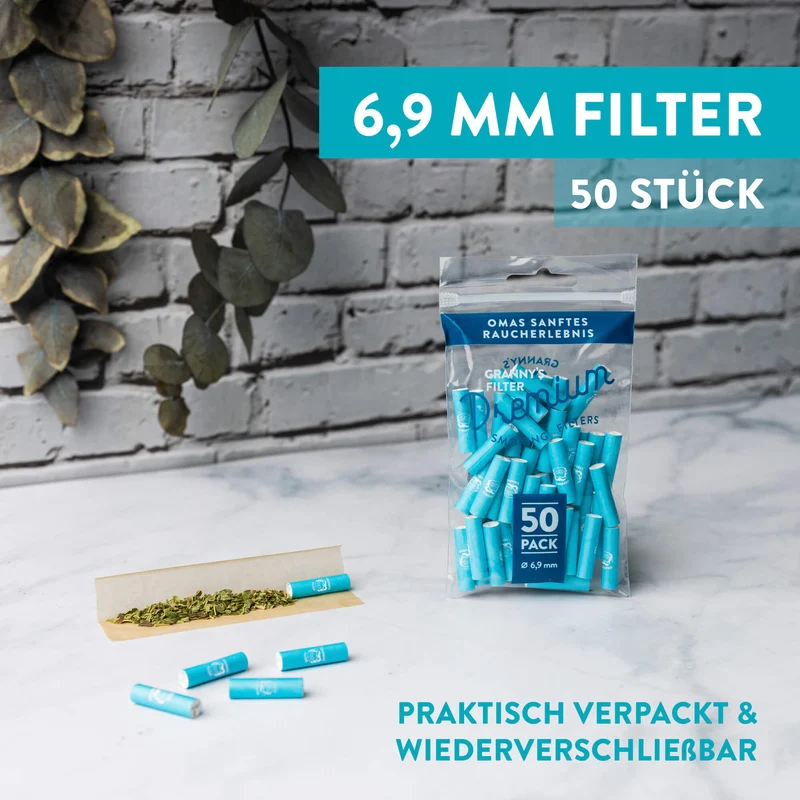 Aktivkohlefilter 7 mm – Vegane Slim Filter