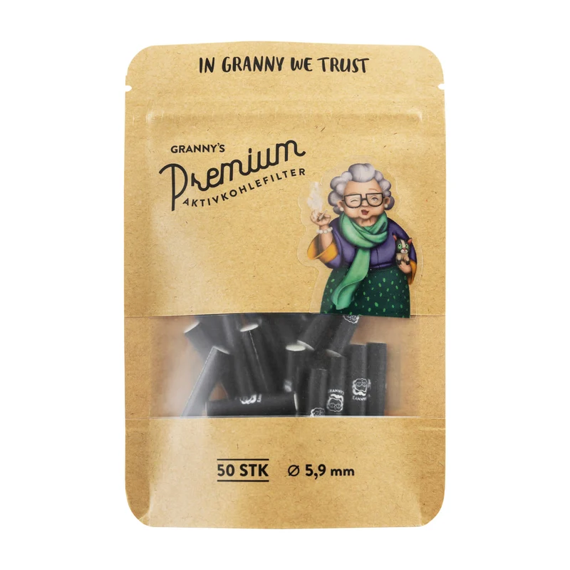 Set: Extra Slim Aktivkohlefilter 5,9 mm & Hanf Long Papers (45 mm Grün)
