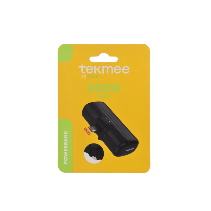 TEKMEE - Power Bank einsteckbar 5000 mAh USB-C - 12er