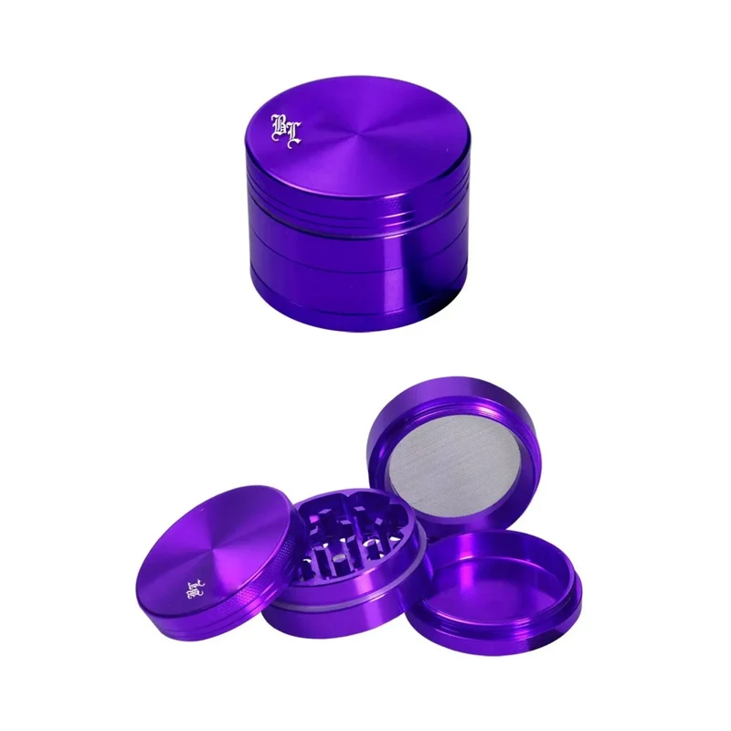 Black Leaf® Aluminium Grinder, 4-teilig, Violett, 40mm