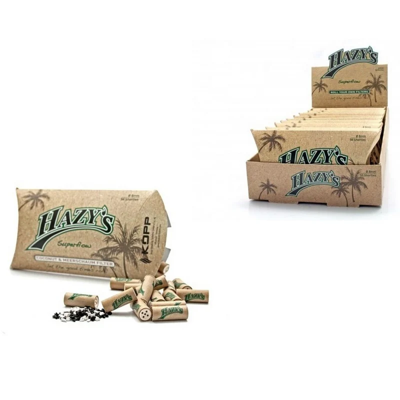 Hazys Coconut Merskum Filter - 8 mm - 50 Filtre