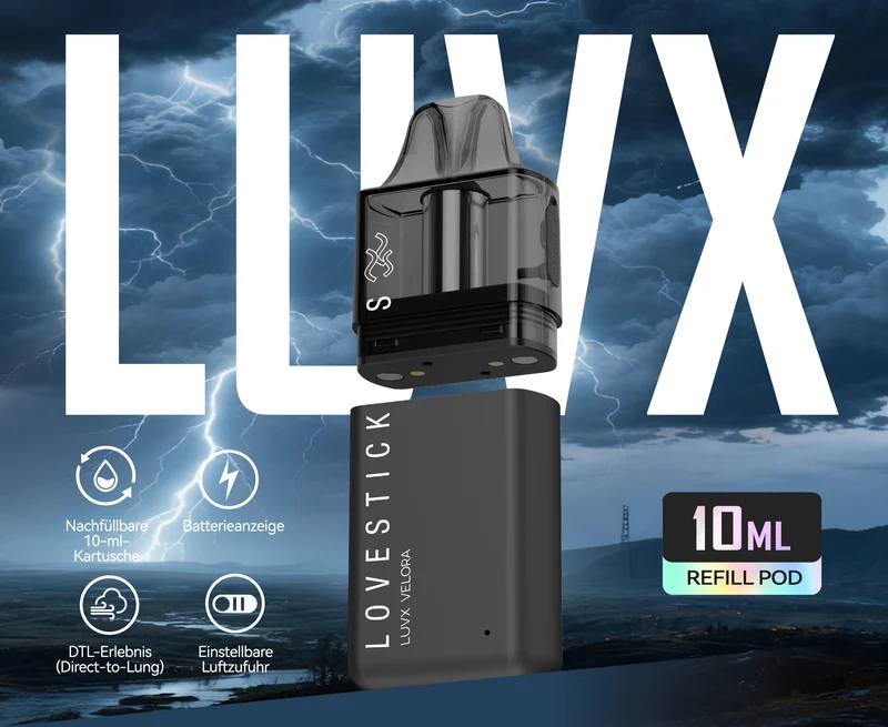 LUVX VELORA Pod Kit 10ml - Refill - Black - kurzfristiger Aktionspreis
