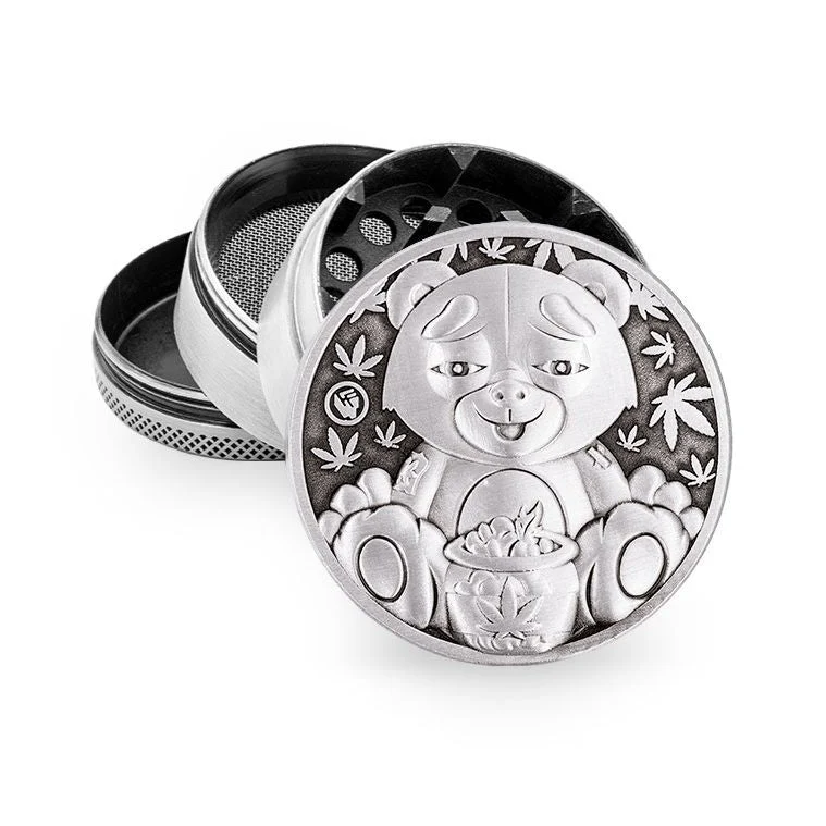 FireFlow Metall-Grinder «420 Teddy» Silver 5 cm 4-teilig (4 Stk.)