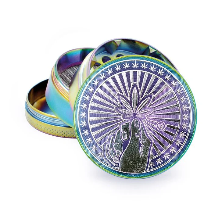 FireFlow Metall-Grinder «Hope» Icy Hotfoil 5 cm 4-teilig (4 Stk.)