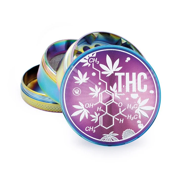 FireFlow Metall-Grinder «THC Molecule» Icy 5 cm 4-teilig (4 Stk.)