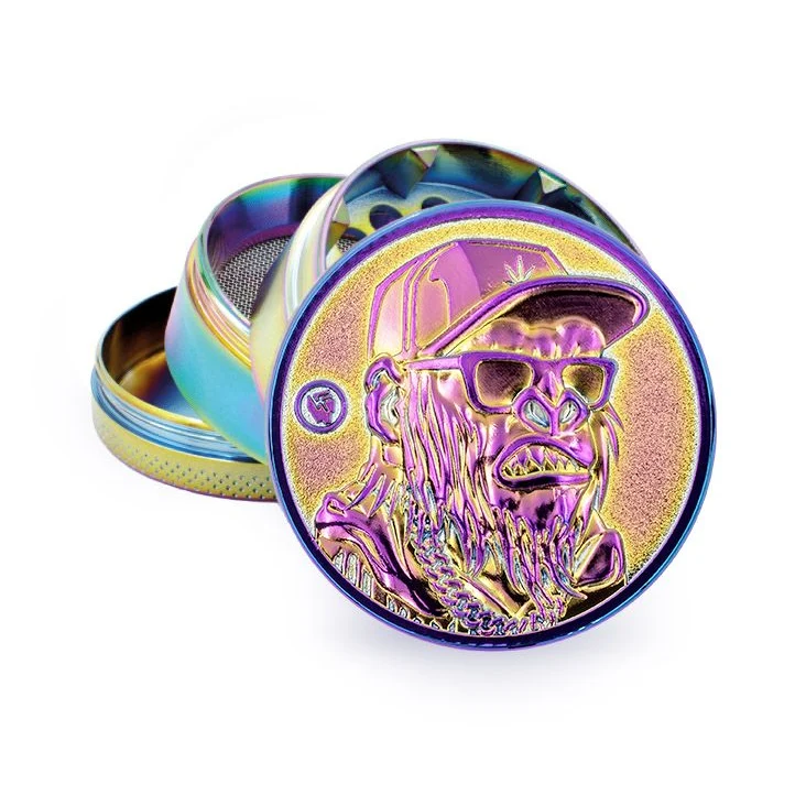 FireFlow Metall-Grinder «Monkey» Icy 5 cm 4-teilig (4 Stk.)