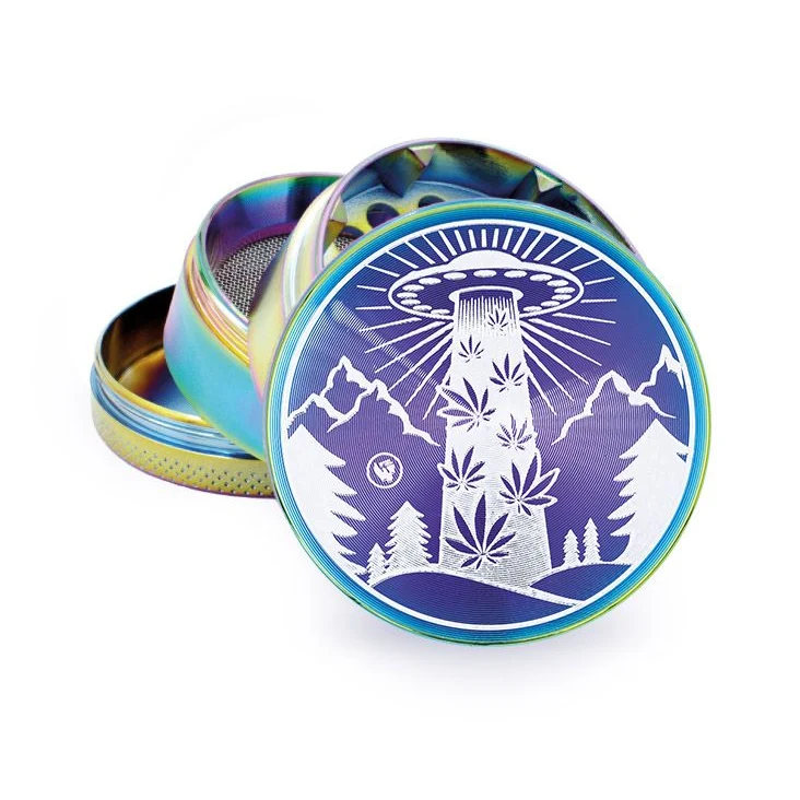 FireFlow Metall-Grinder «HS 420 Ufo» Icy 5 cm 4-teilig (4 Stk.)