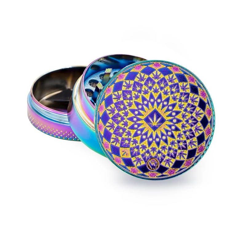 FireFlow Metall-Grinder «Leaf Pattern» Icy 4 cm 3-teilig (6 Stk.)