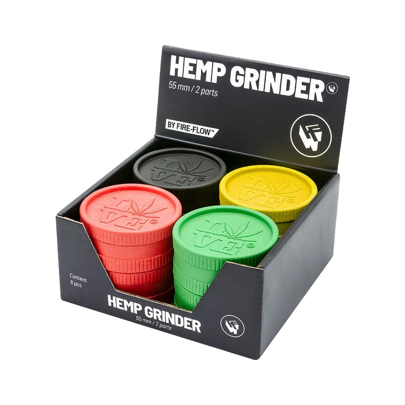 FireFlow Hemp Grinder «420 Love» 5.5 cm 2-teilig (8 Stk.)