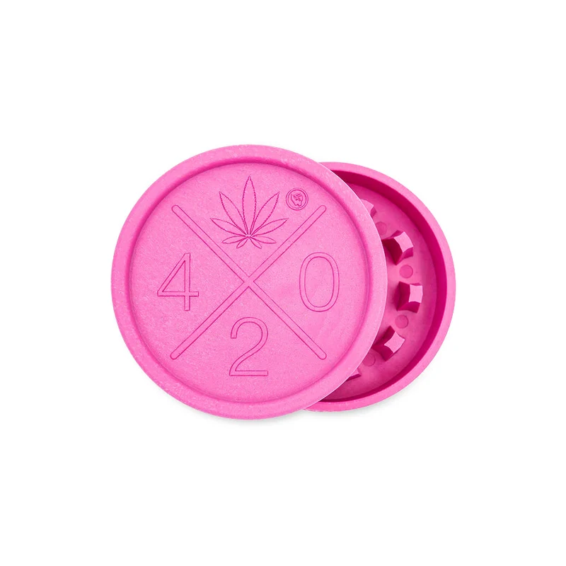 FireFlow Hemp Grinder «420 Logo» 5.5 cm 2-teilig (8 Stk.)