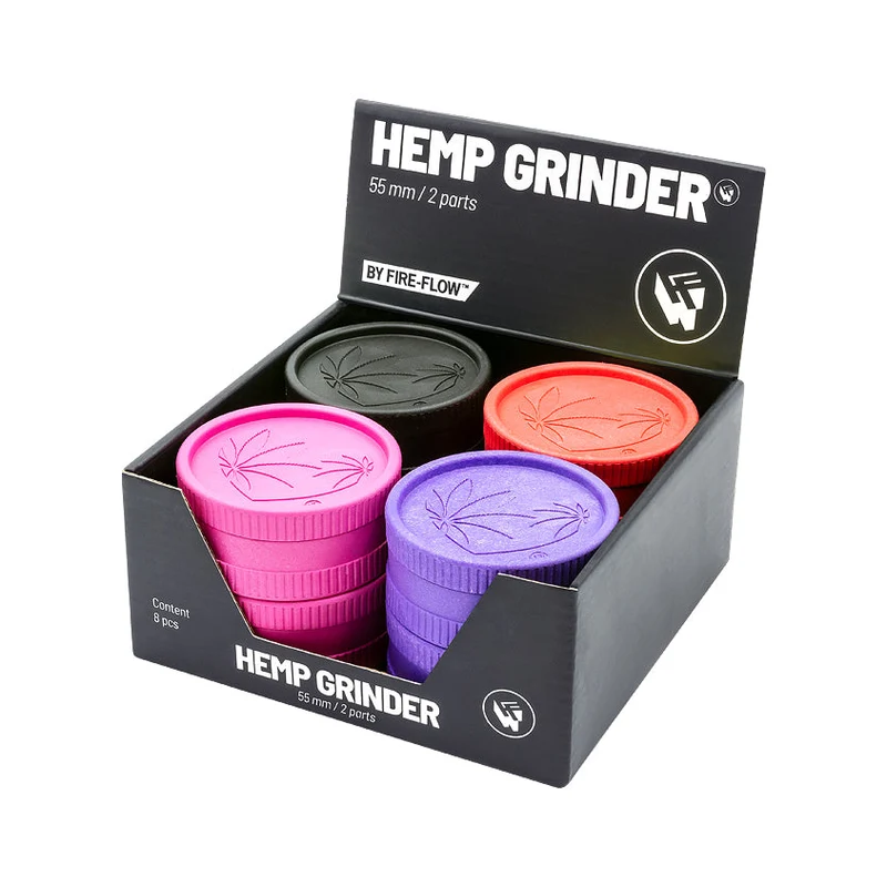 FireFlow Hemp Grinder «420 Heart» 5.5 cm 2-teilig (8 Stk.)