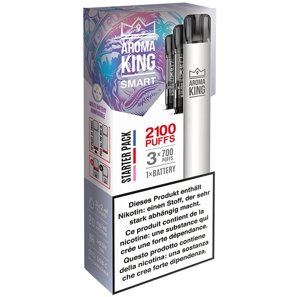 Aroma King SMART Starter Pack Battery + 3 Pods 20mg
