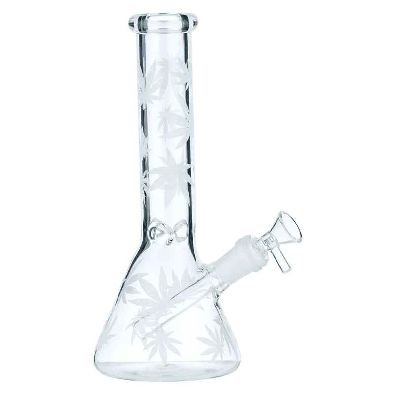 Dreamliner Ice Glasbong konisch, transparent/Hanf weiß, Ø5cm H.25cm