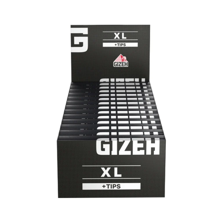 GIZEH Black King Size XL Papers + Tips – 26 Stück