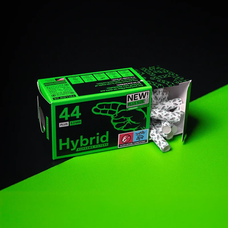 Hybrid Supreme Aktivkohlefilter Plus Size – Display (8 x 44 Stk.)
