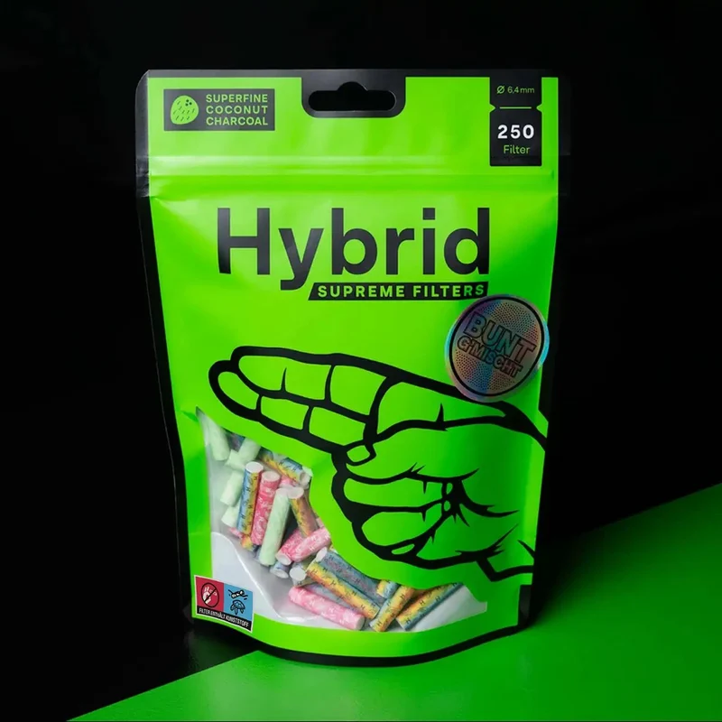 Hybrid Supreme Aktivkohlefilter – Bunt G'mischt (250 Stk.)