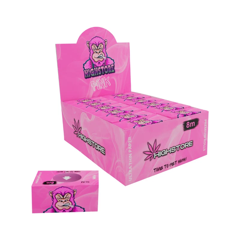 Highstore Pink Rolls 8 m (24 Stück)