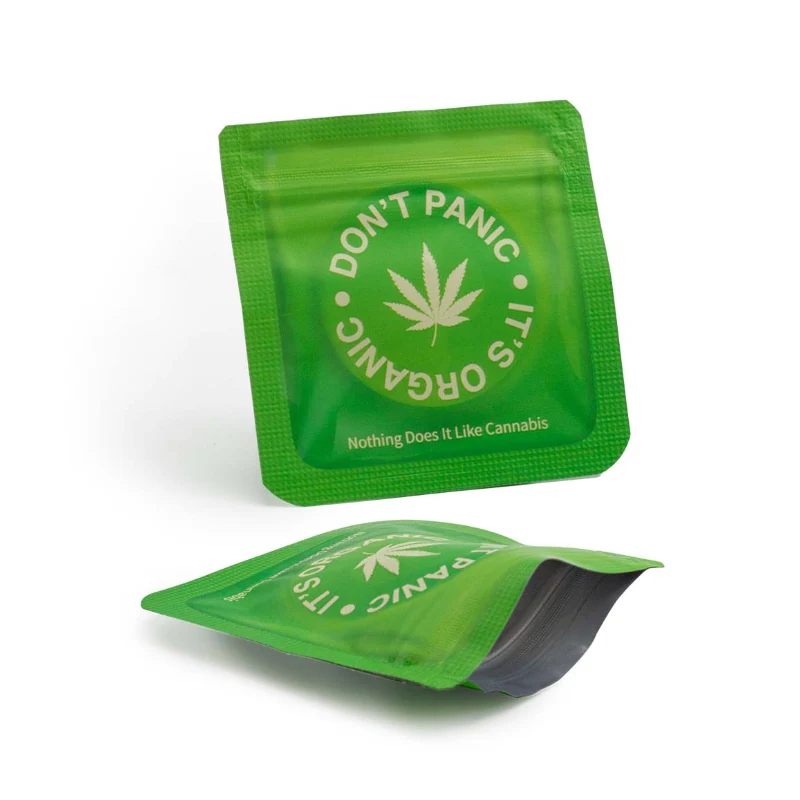 Don't Panic Bag Grün 6.4 × 6.4 cm (10 Stk.)