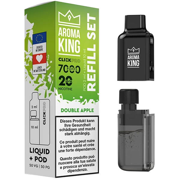 Aroma King Click Pro 7000 Double Apple (Pod + Liquid)