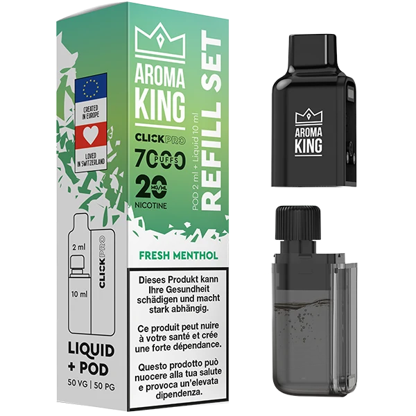 Aroma King Click Pro 7000 Fresh Menthol (Pod + Liquid)
