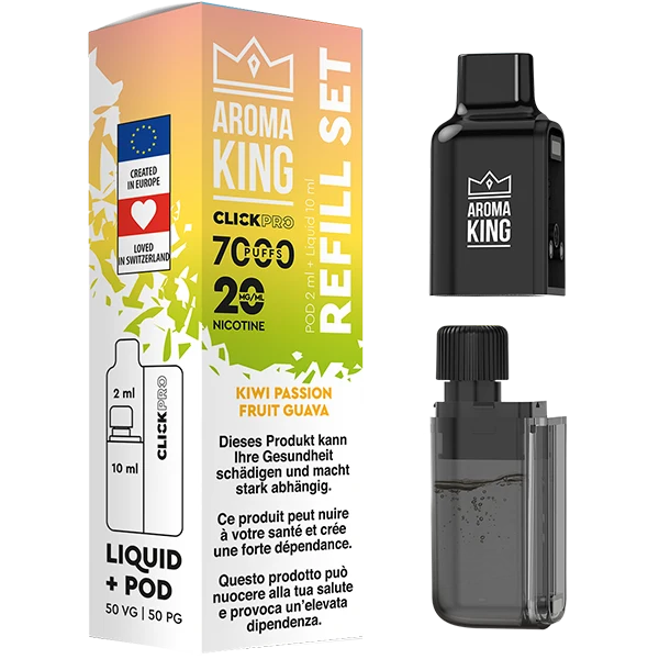 Aroma King Click Pro 7000 Kiwi Passionfruit Guava (Pod + Liquid)