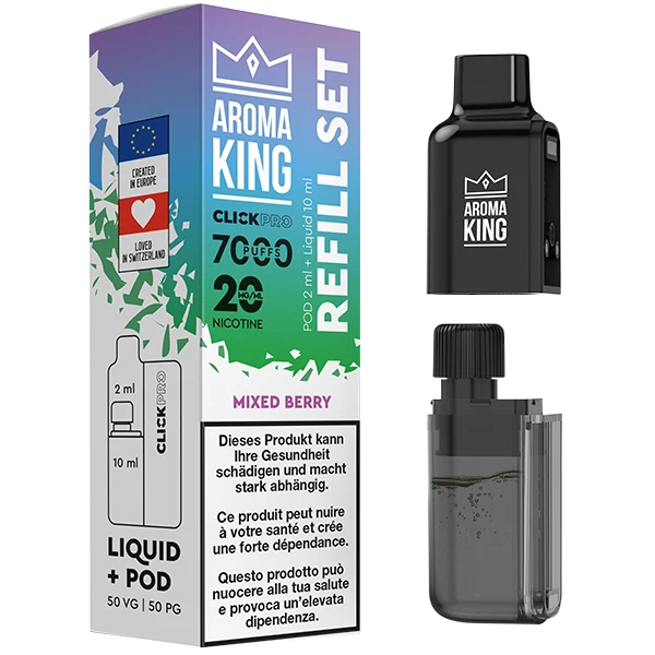 Aroma King Click Pro 7000 Mixed Berry (Pod + Liquid)