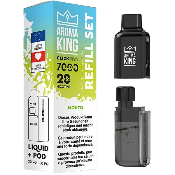 Aroma King Click Pro 7000 Mojito (Pod + Liquid)