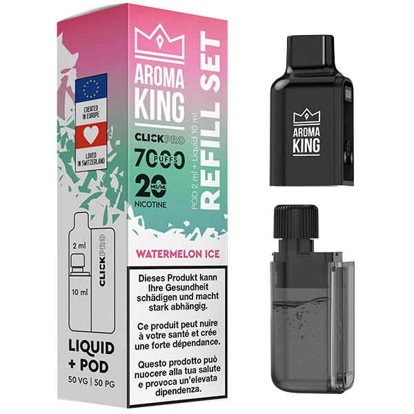 Aroma King Click Pro 7000 Watermelon Ice (Pod + Liquid)