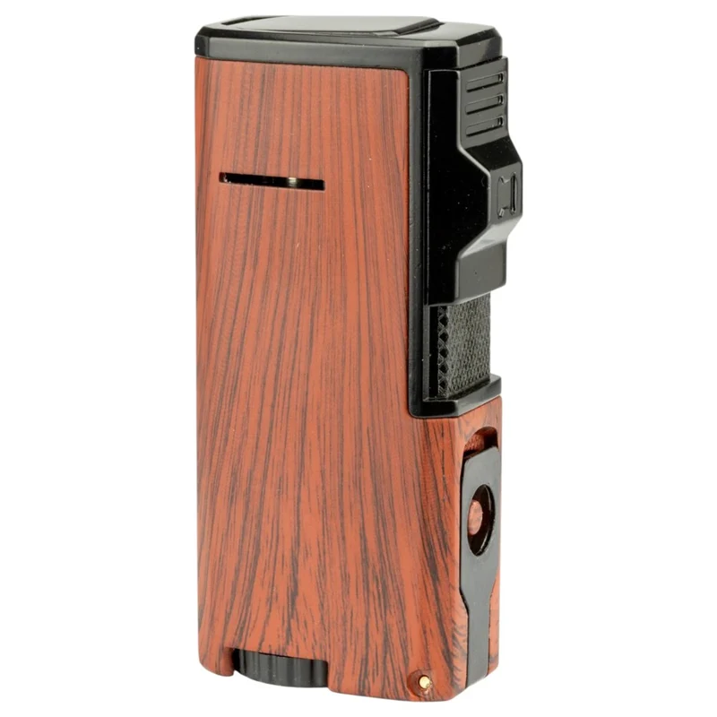 SKY Windsor 3-flame Jet Cigar Lighter med Puncher - Wood