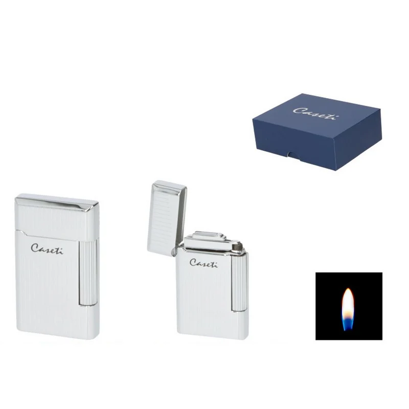 CASETI Paris Flint Lighter - Chrome Lines