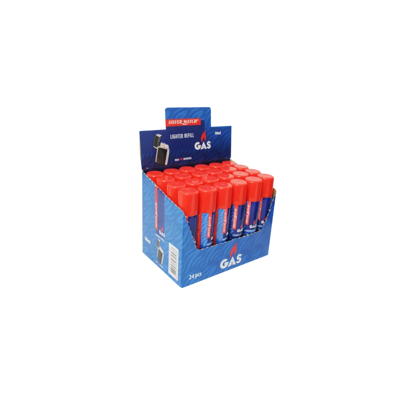 SILVER MATCH FEUERZEUGGAS - 90ml - 24er Display