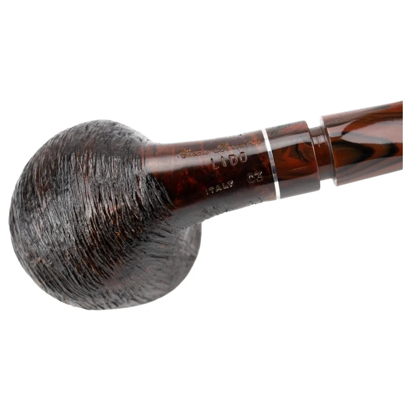 Cesare Barontini "Lido" Børstet Fuldbøjet Pibe - Elegant Luxus