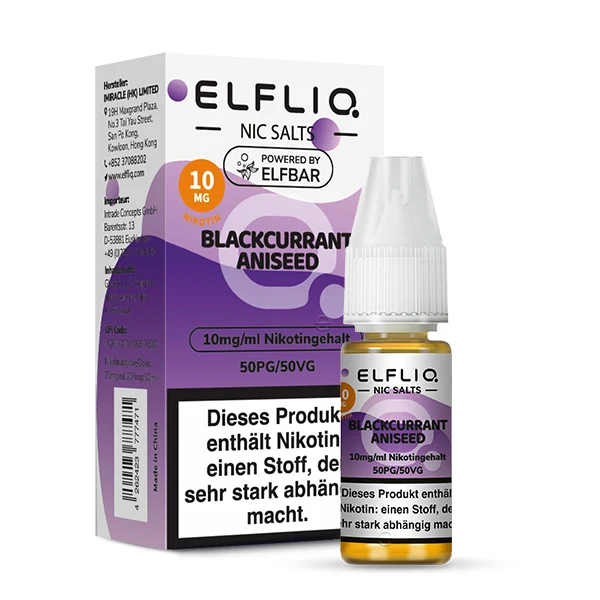 ELFLIQ 10mg/ml Blackurrant Aniseed