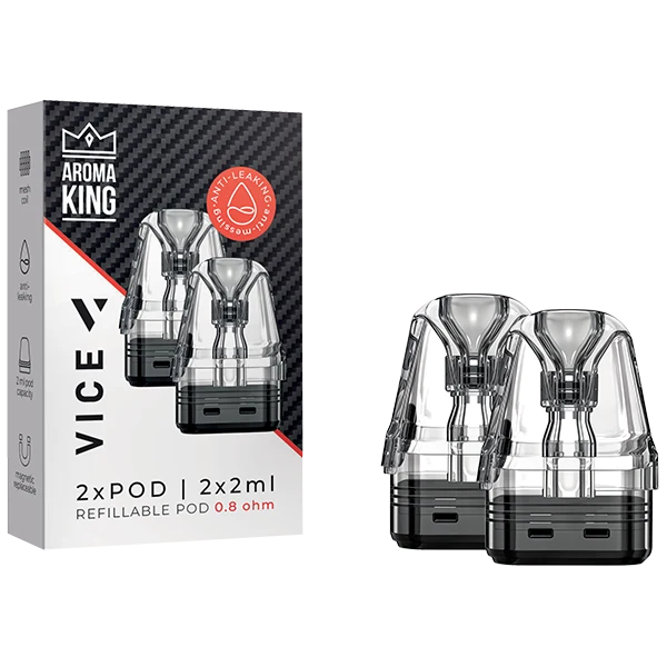 Aroma King VICE 2 x refillable Pod 0.8 Ohm