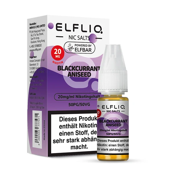 ELFLIQ 20mg/ml Blackurrant Aniseed