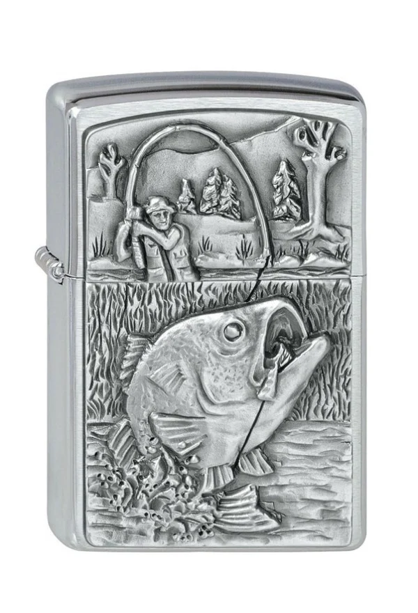 Zippo Pocket Lighter 200 Bass Fishing Emblem